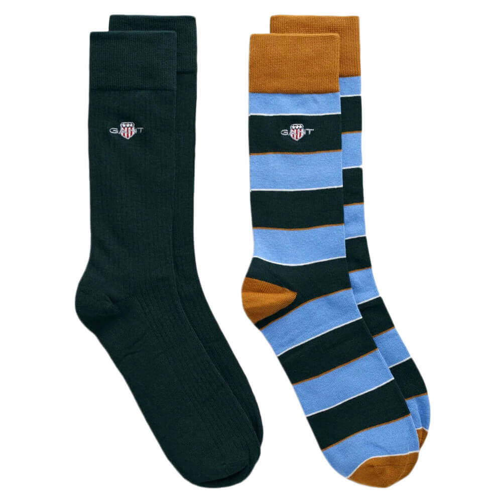 GANT 2-Pack Shield Rugger Stripe Socks Gift Box